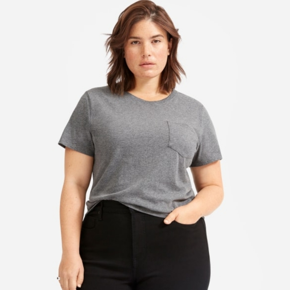 Everlane Grey Box Cut Pocket Tee